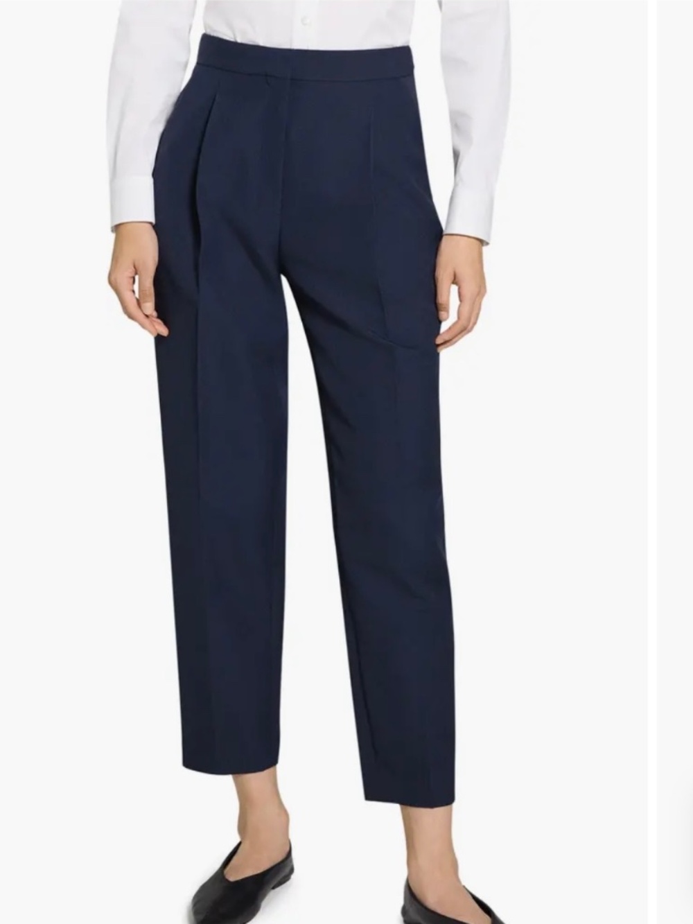 Theory - Navy wool pleated pants